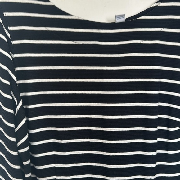 Old Navy XL midi dress black and white stripes - Picture 2 of 4